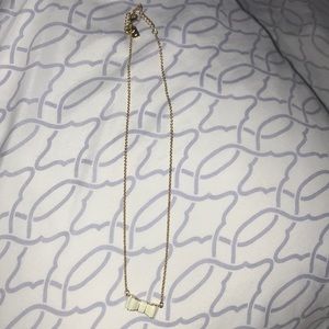 Kate Spade white bow necklace